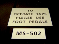 Engraved instruction plates