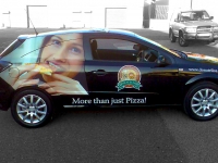 Partial Vehicle Wrap for Woodlands for Donatellos Pizza